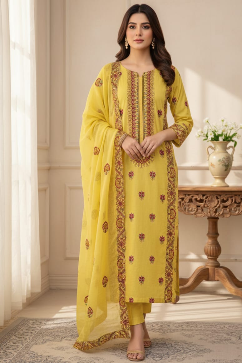 Bareeze Embroidered Lawn 3Pc