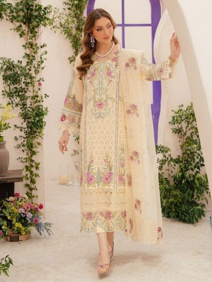 Mahnur Allenura Luxury Lawn Collection 3pc - Branded Cut Pieces