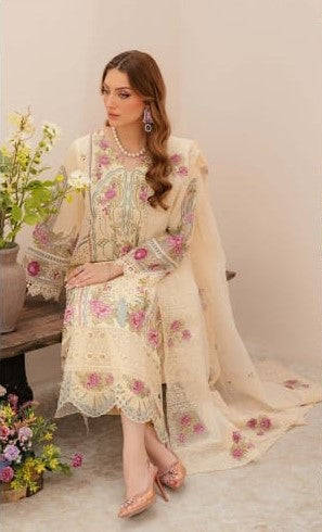 Mahnur Allenura Luxury Lawn Collection 3pc - Branded Cut Pieces