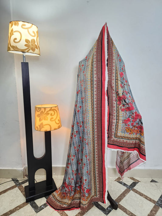 Mix Brand Printed Linen Dupatta