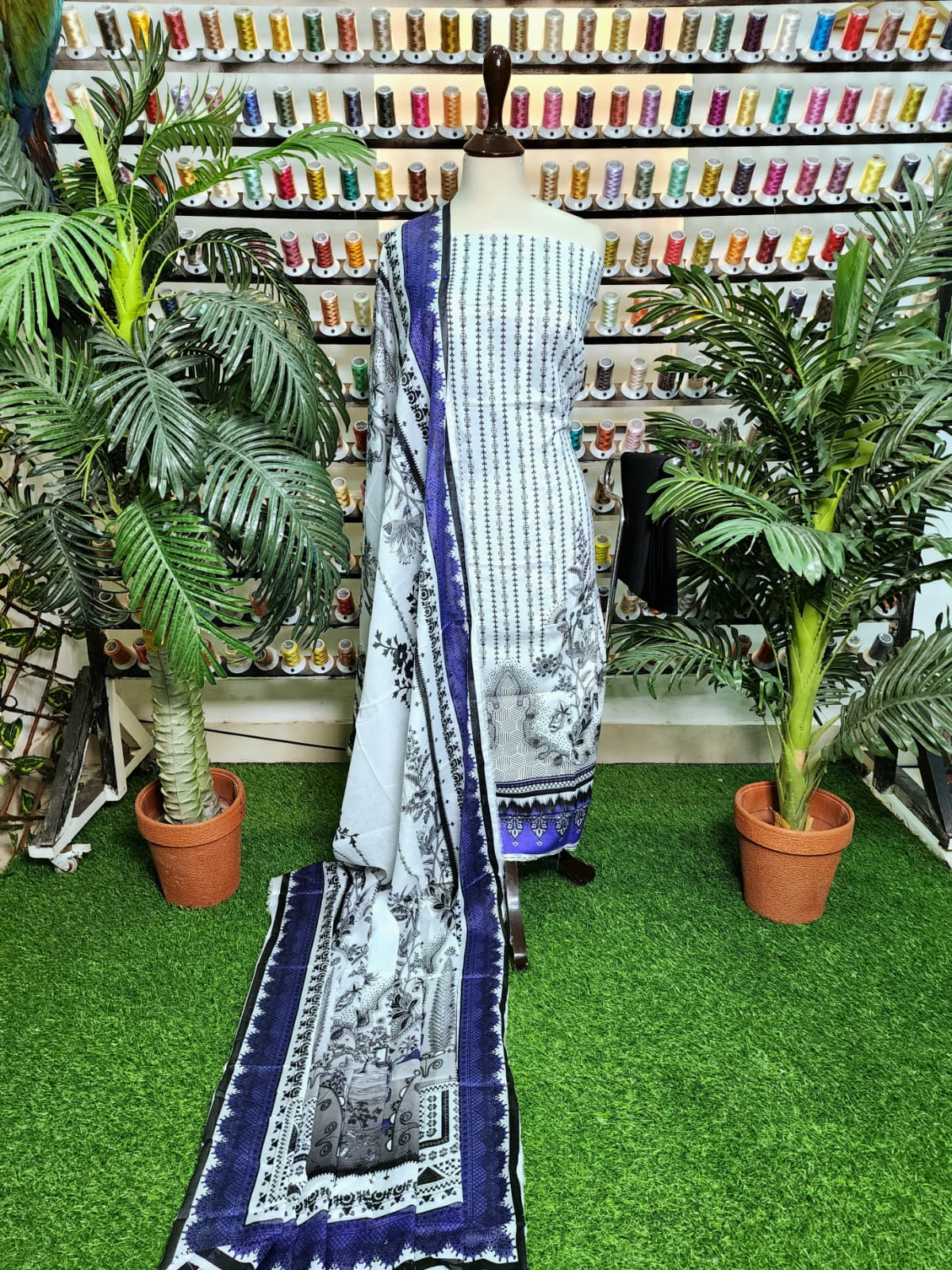 Mix Brand Printed Lawn 3pc - Branded Cut Pieces