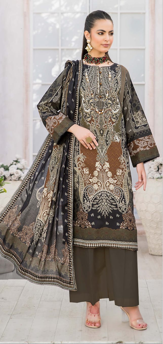 Suhana Bahar Digital Printed Lawn 3PC - Branded Cut Pieces