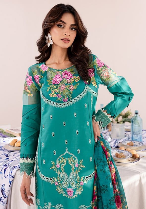 Parishay Regelia Luxury Embroidered Lawn 3pc - Branded Cut Pieces