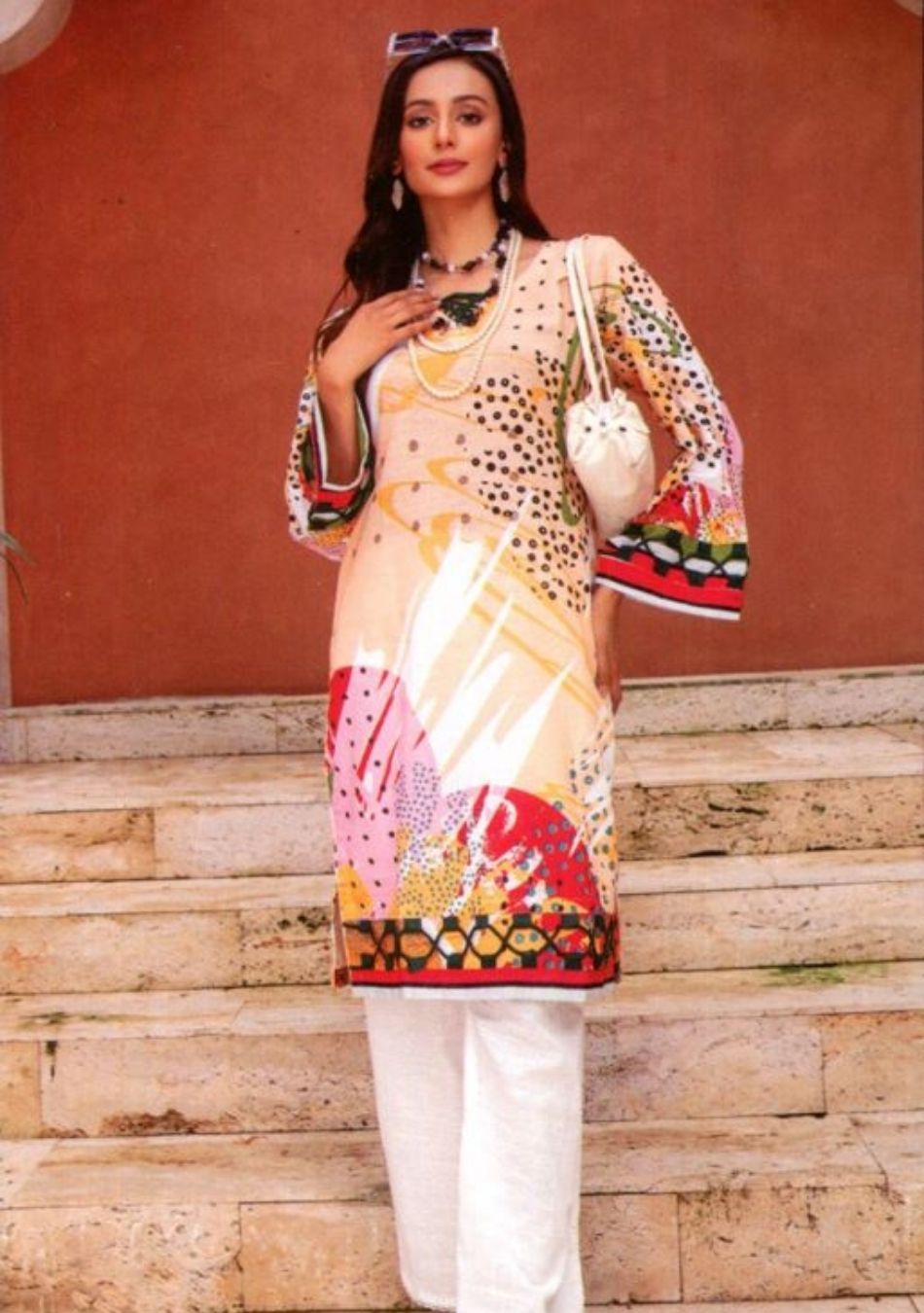 Abrish-Digital Printed Khaddar-Mix-2PC - Branded Cut Pieces