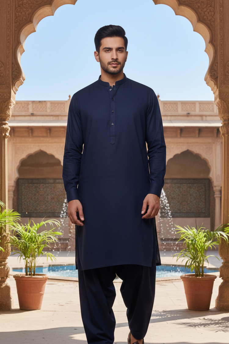 Stenciller Men's Kastoori Suiting Wash & Wear