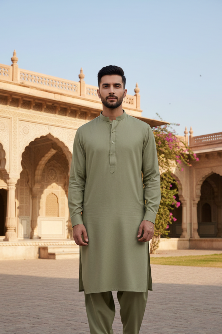 Stenciller Men's Kastoori Suiting Wash & Wear