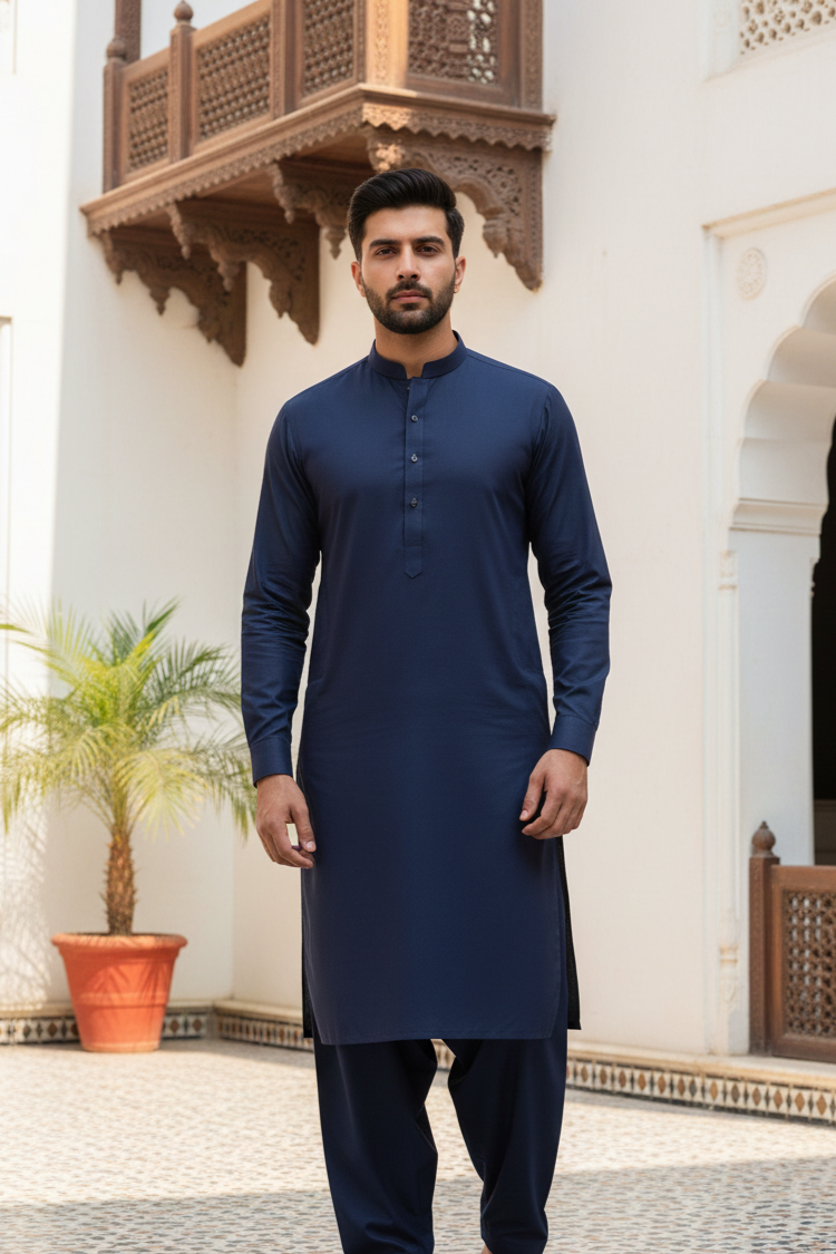 Stenciller Men's Kastoori Suiting Wash & Wear