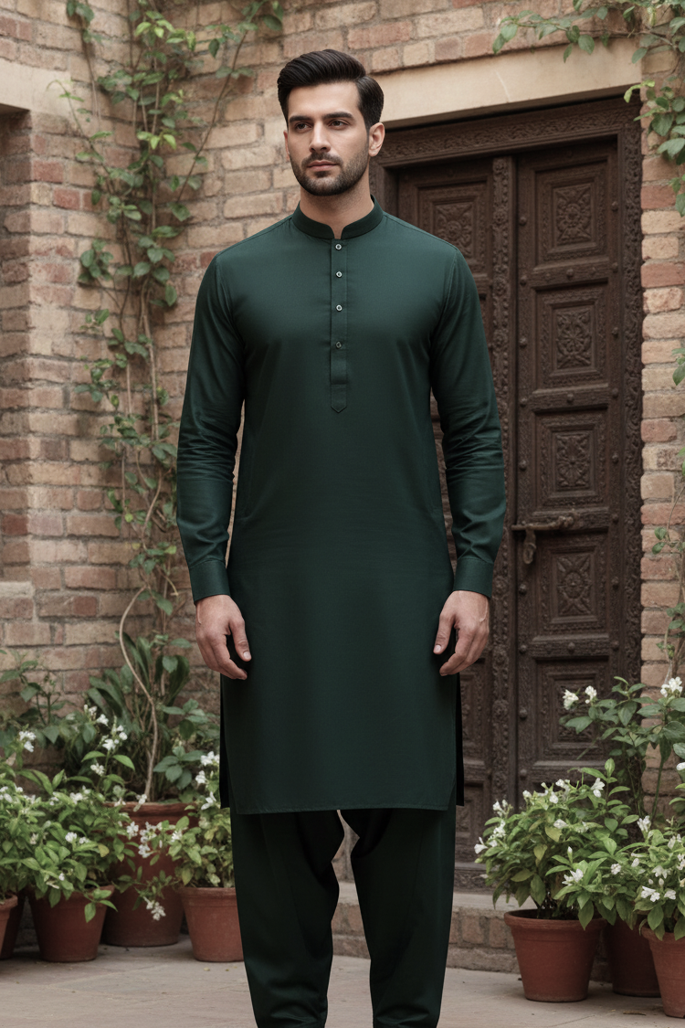 Stenciller Men's Kastoori Suiting Wash & Wear