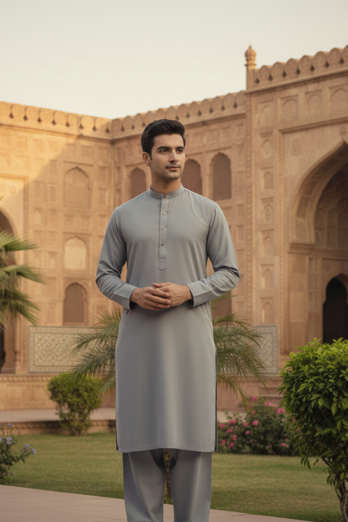 Stenciller Men's Kastoori Suiting Wash & Wear