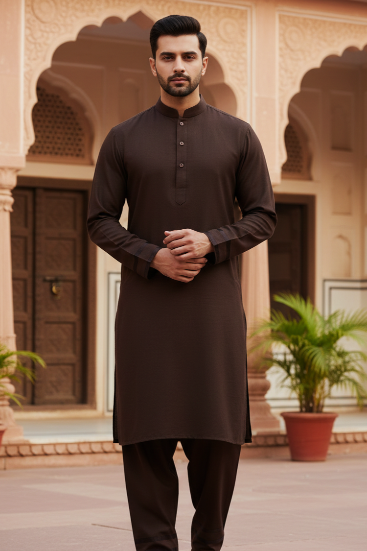 Stenciller Men's Kastoori Suiting Wash & Wear