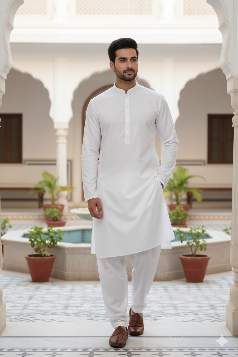 Stenciller Men's Kastoori Suiting Wash & Wear