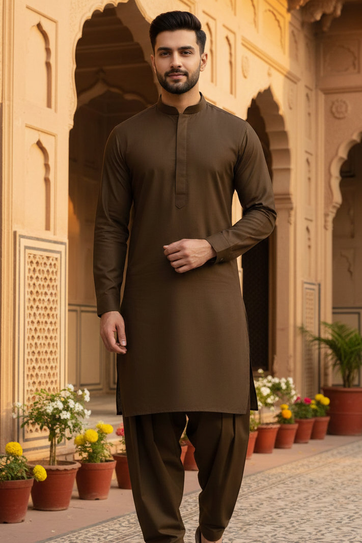 Stenciller Men's Kastoori Suiting Wash & Wear