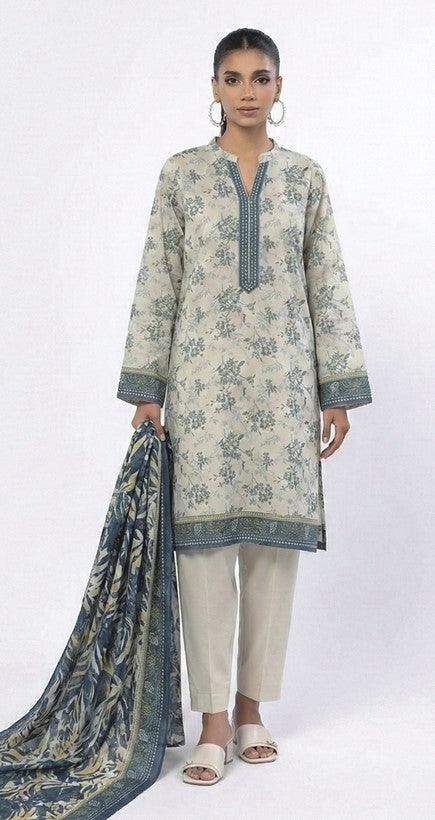 Khaadi Unstitched Printed Lawn 3pc