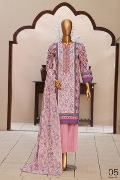 MTF Unstitched Embroidered Lawn 3pc