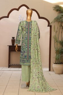 MTF Unstitched Embroidered Lawn 3pc