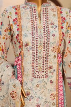 MTF Unstitched Embroidered Lawn 3pc