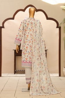 MTF Unstitched Embroidered Lawn 3pc