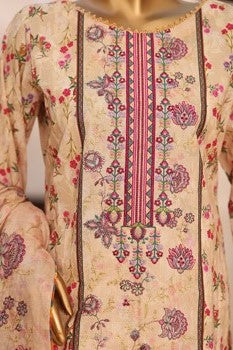 MTF Unstitched Embroidered Lawn 3pc