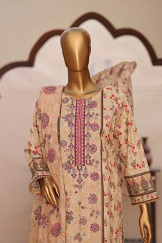 MTF Unstitched Embroidered Lawn 3pc