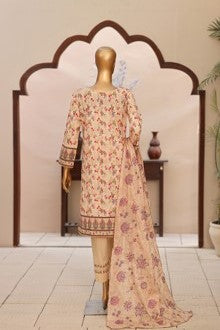 MTF Unstitched Embroidered Lawn 3pc