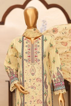 MTF Unstitched Embroidered Lawn 3pc