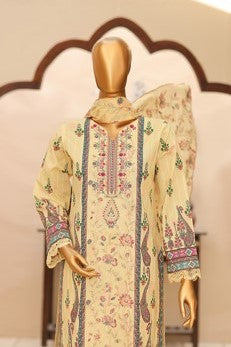 MTF Unstitched Embroidered Lawn 3pc
