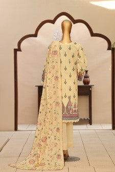 MTF Unstitched Embroidered Lawn 3pc