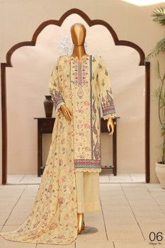 MTF Unstitched Embroidered Lawn 3pc