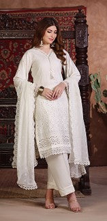 H&H Unstitched Embroidered Lawn 3pc