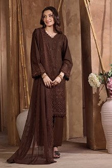 H&H Unstitched Embroidered Lawn 3pc