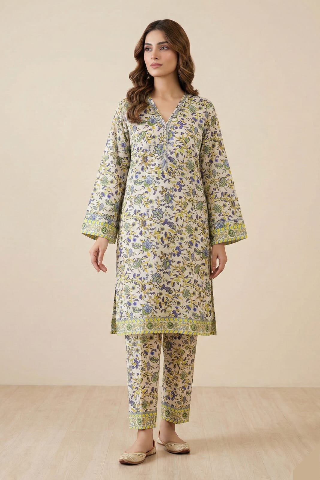 Almeera Stitched Printed Lawn ST 2pc