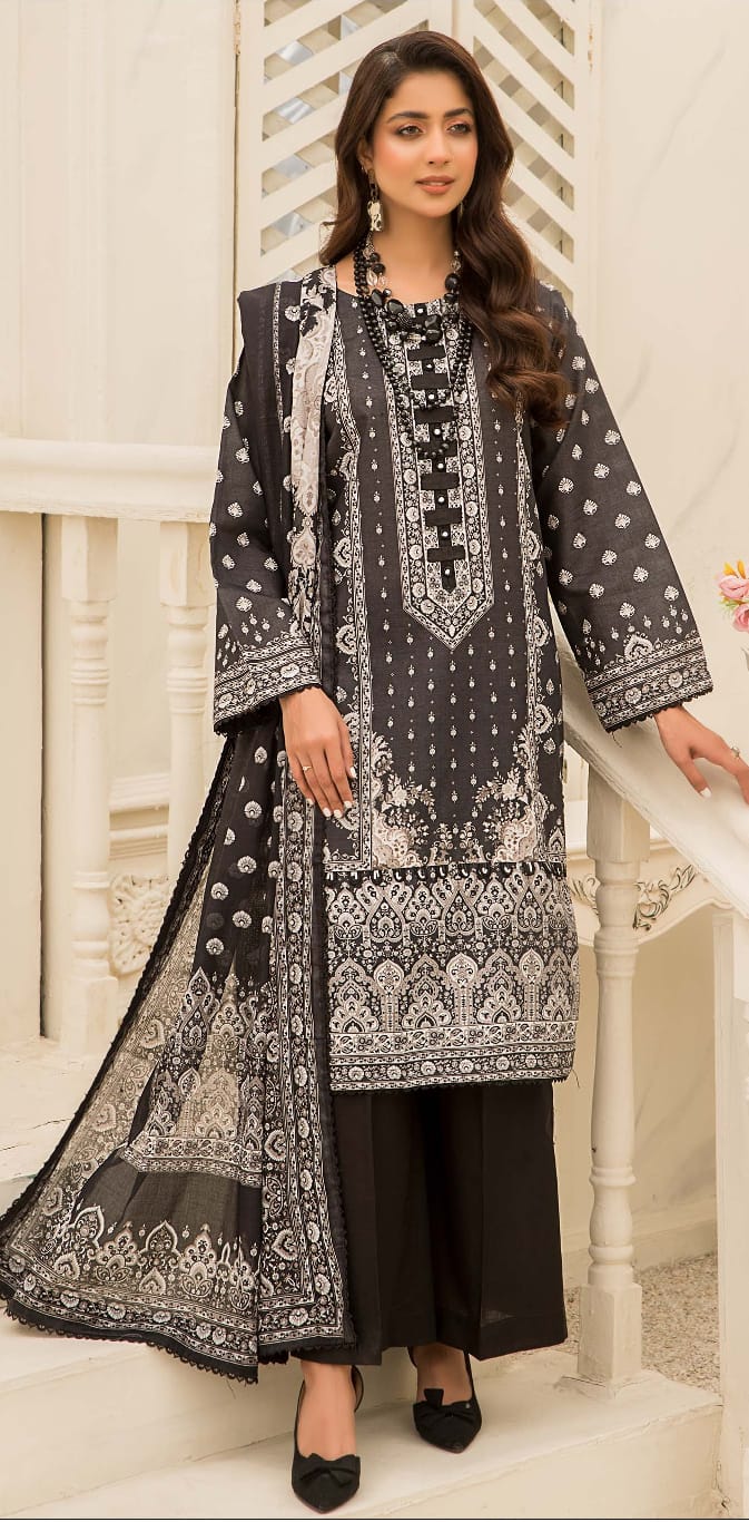 Wirsa By Zainab Rangeen Digital Printed  Lawn 3pc - Branded Cut Pieces