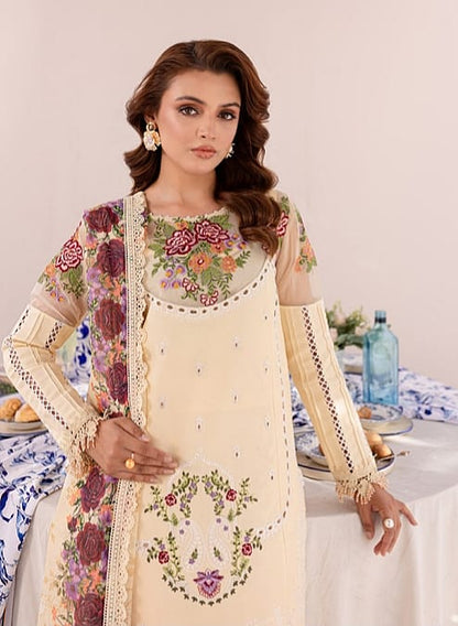 Parishay Regelia Luxury Embroidered Lawn 3pc - Branded Cut Pieces