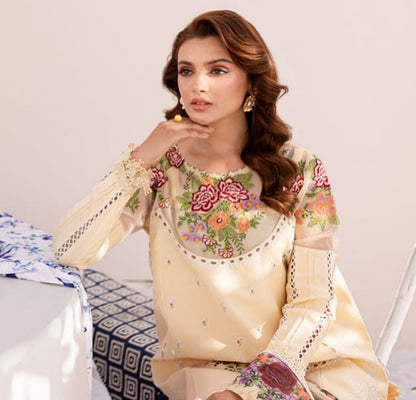 Parishay Regelia Luxury Embroidered Lawn 3pc - Branded Cut Pieces