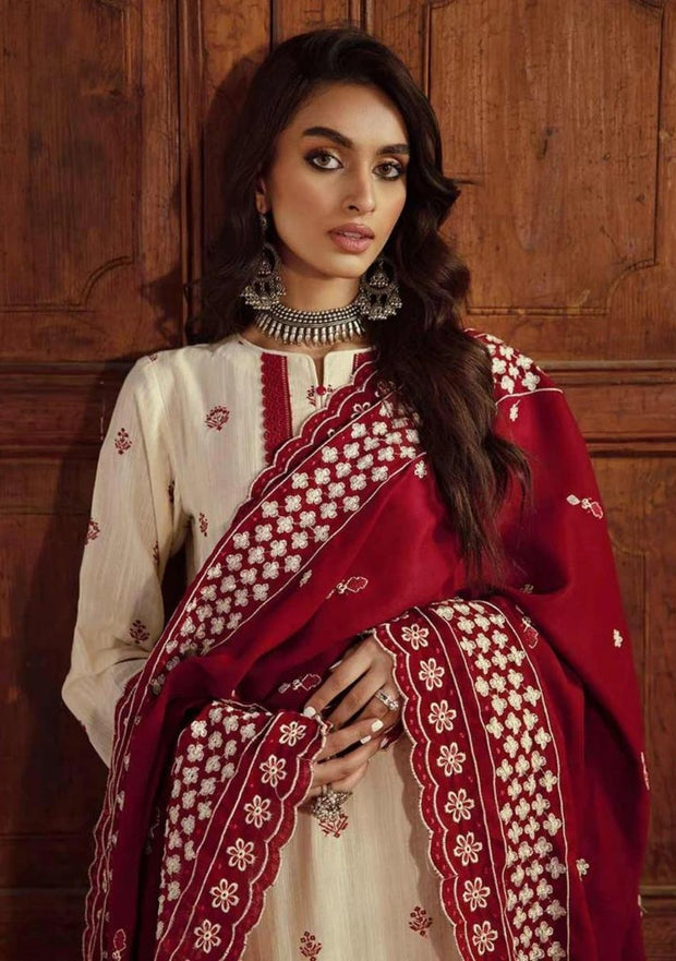 Nissa Luxury Embroidered ChikanKari Khaddar Collection By RajBari BrandedCutPieces