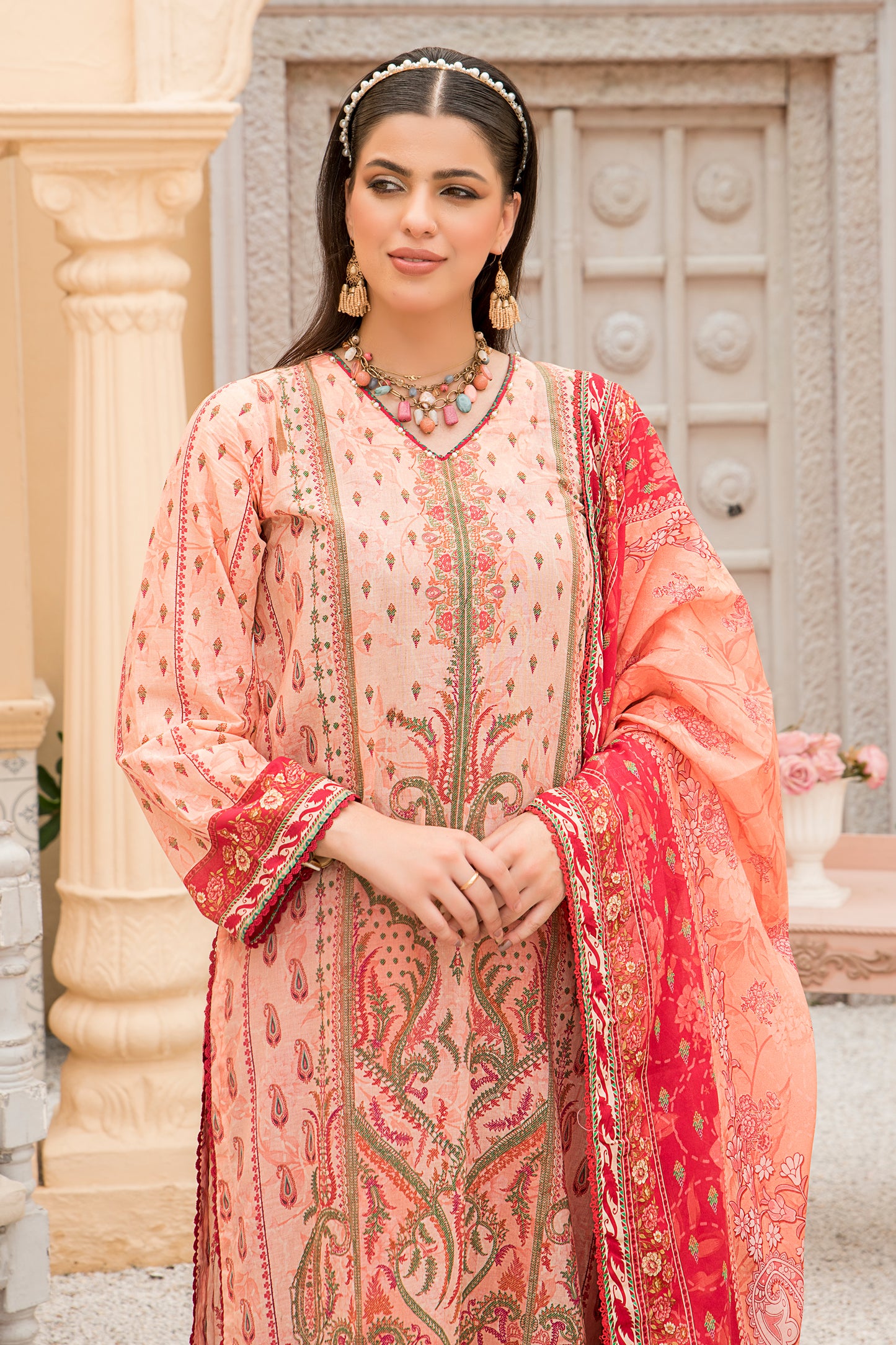 Jacquard Printed Lawn Unstitched 3pc