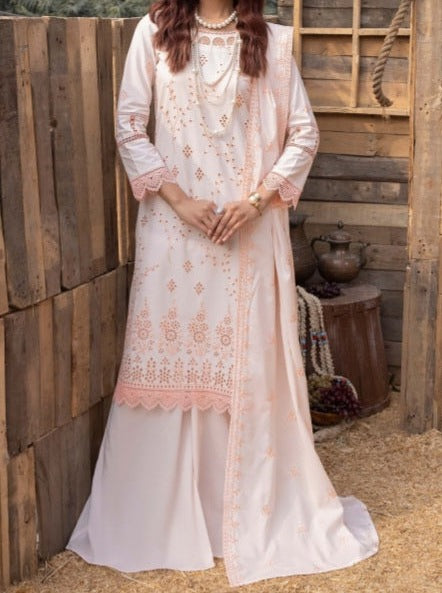 Mehru-Embroidered Dyed Lawn-L Pink-3PC