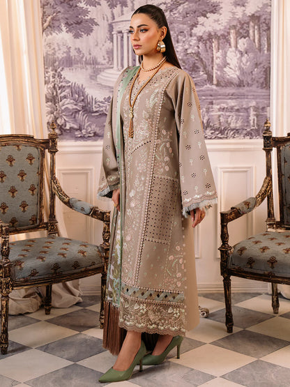 Bin Ilyas-Esha Eshal-Dyed Embroidered Lawn-3PC - Branded Cut Pieces