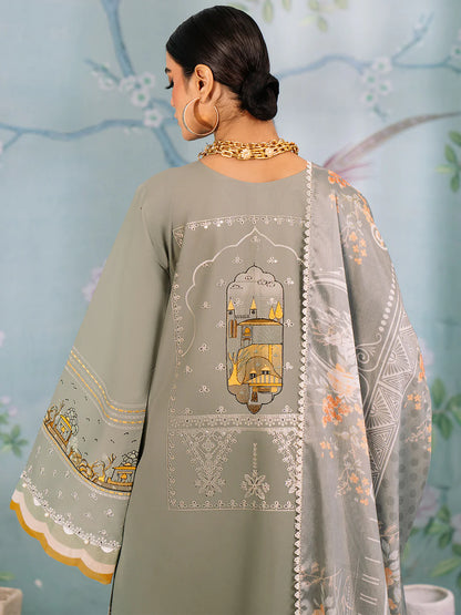 Bin Ilyas-Esha Eshal-Dyed Embroidered Lawn-3PC - Branded Cut Pieces