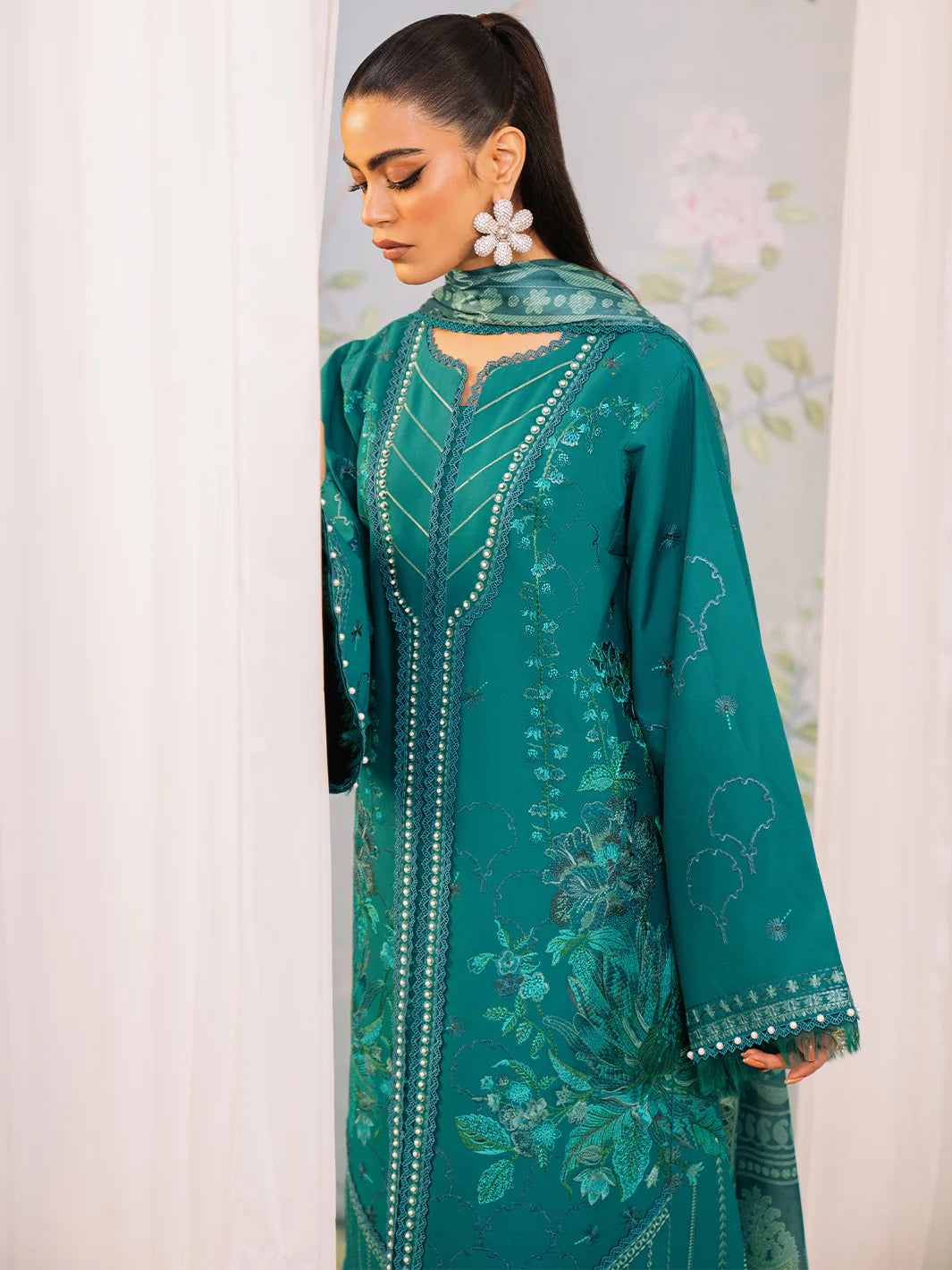 Bin Ilyas-Esha Eshal-Dyed Embroidered Lawn-3PC