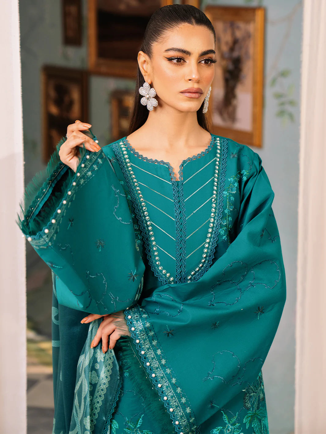 Bin Ilyas-Esha Eshal-Dyed Embroidered Lawn-3PC
