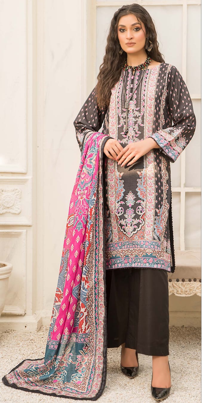 Wirsa By Zainab Rangeen Digital Printed  Lawn 3pc - Branded Cut Pieces