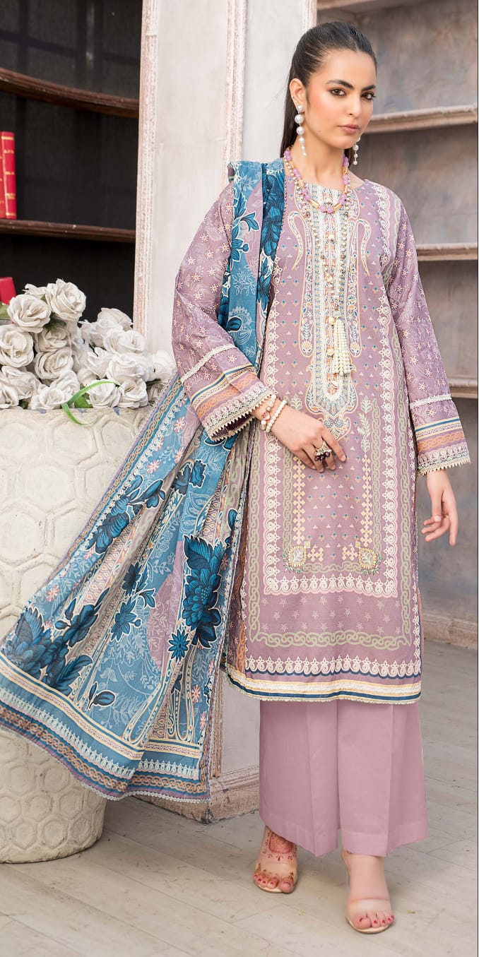 Suhana Bahar Digital Printed Lawn 3PC - Branded Cut Pieces