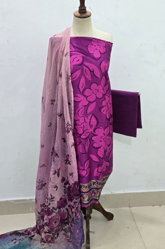 Sapphire Unstitched Printed Lawn 3pc