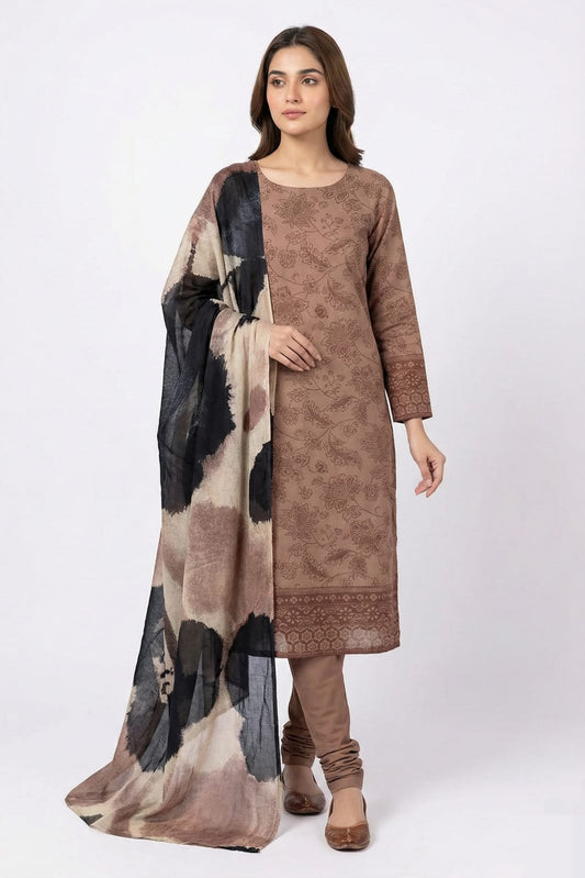 Sapphire Unstitched Printed Lawn 3pc