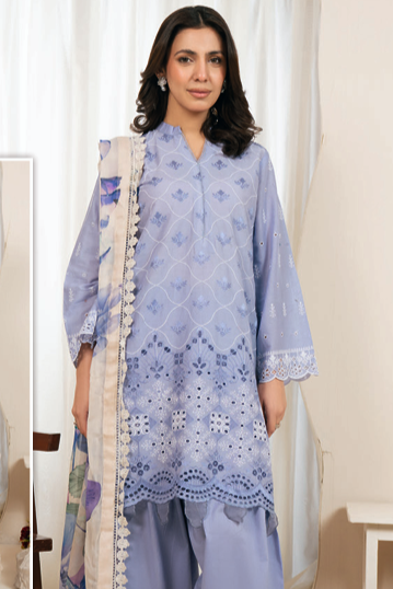 Johra Kaashvi Unstitched Chikenkari Lawn 3pc