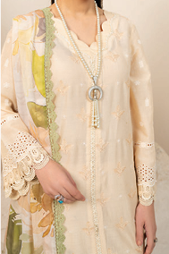 Johra Kaashvi Unstitched Chikenkari Lawn 3pc