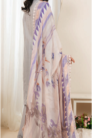 Johra Kaashvi Unstitched Chikenkari Lawn 3pc