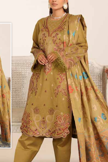 Johra Milza Unstitched Embroidered Lawn 3pc