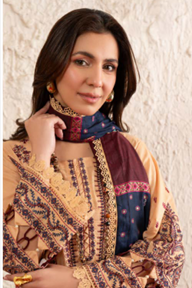Johra Gulmohar Unstitched Embroidered Lawn 3pc